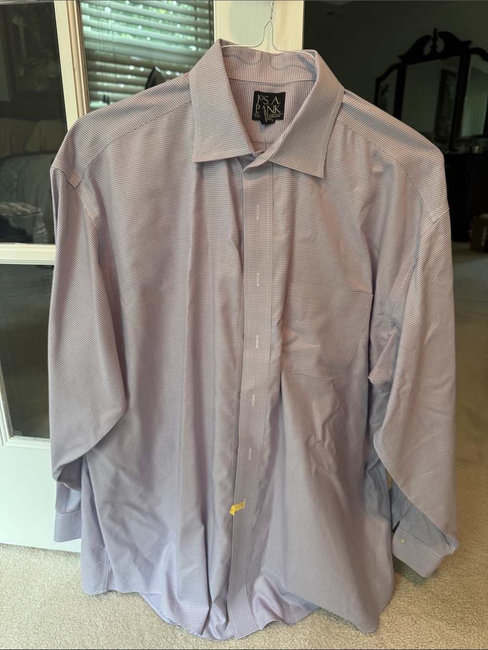 Jos. A. Bank Men's Light Lavender checked Dress Shirt